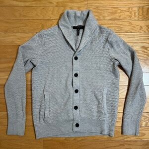 rag & bone Gray Cowl Neck Cardigan Sweater, Medium